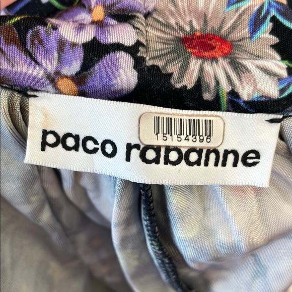 Paco Rabanne Black Floral Midi Dress, 34 - Picture 6 of 15